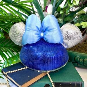 Disney 60th Anniversary Minnie Mouse Sequined Ears Hat NWT